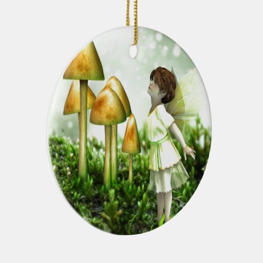 The Curious Fairy - Fairy and Toadstools Keramik Ornament (Rechts)