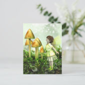 The Curious Fairy - Fairy and Toadstools Postkarte (Stehend Vorderseite)
