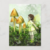 The Curious Fairy - Fairy and Toadstools Postkarte (Vorderseite)