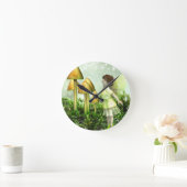 The Curious Fairy - Fairy and Toadstools Runde Wanduhr (Zuhause)