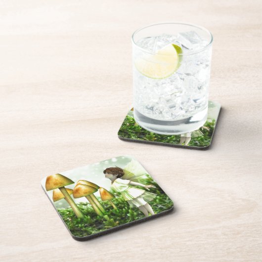 The Curious Fairy - Fairy and Toadstools Untersetzer (Rechte Seite)