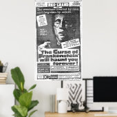 "The Curse of Frankenstein" (1957) und Poster (Heimbüro)