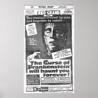 "The Curse of Frankenstein" (1957) und Poster