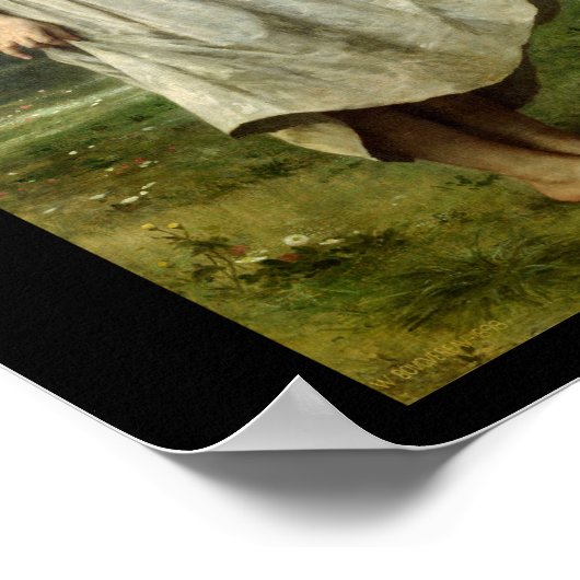 The Curtsey 1898 William Bouguereau Poster (Ecke)