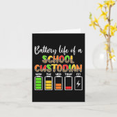 The Custodian Battery Life School Janitor Karte (Gelbe Blume)