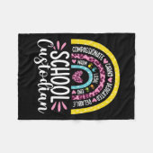 The Custodian Battery Life School Janitor Rainbow Fleecedecke (Vorderseite (Horizontal))