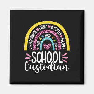 The Custodian Battery Life School Janitor Rainbow Magnet