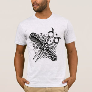 The Cut & Craft   Traditionelles Barbier-Flash-T-S T-Shirt