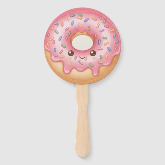 "The Cute Donut" – Sweet and Festive Illustration  Fächer (Vorderseite)