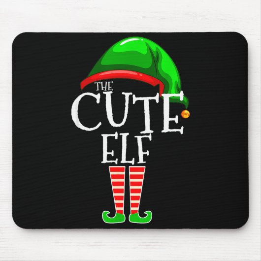 The Cute Elf Group Matching Family Christmas Mousepad (Vorne)