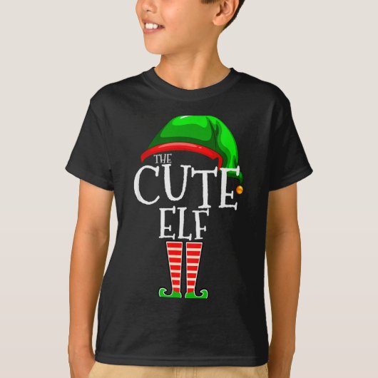 The Cute Elf Group Matching Family Christmas T-Shirt (Vorderseite)