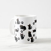 The Cutest Black Cat Mug Gift for Cat Lovers Kaffeetasse (Vorderseite Links)