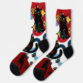 The Cutest Black Cat Socks - Black Cat Gift  Socken (Linkes Detail)