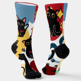 The Cutest Black Cat Socks - Black Cat Gift  Socken