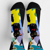 The Cutest Black Cat Socks - Black Cat Gift  Socken (Oben)