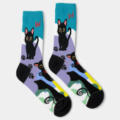 The Cutest Black Cat Socks - Black Cat Gift  Socken (Rechts)