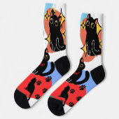 The Cutest Black Cat Socks - Black Cat Gift  Socken (Linkes Detail)