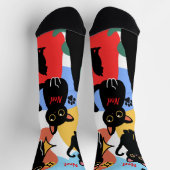 The Cutest Black Cat Socks - Black Cat Gift Socken (Oben)