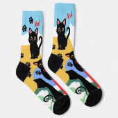 The Cutest Black Cat Socks - Black Cat Gift  Socken (Rechts)