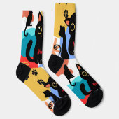 The Cutest Black Cat Socks - Black Cat Gift Socken (Rechts)