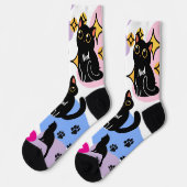 The Cutest Black Cat Socks - Black Cat Gift Socken (Linkes Detail)