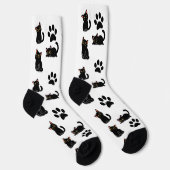 The Cutest Black Cat Socks Gift for Cat Lovers Socken (Rechts)
