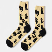 The Cutest Black Cat Socks Gift for Cat Lovers Socken (Linkes Detail)