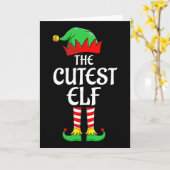 The Cutest Elf Xmas Matching Christmas Family Paja Karte (Gelbe Blume)