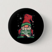 The Cutest Gnome Xmas Elf Matching Family Christma Button (Vorderseite)