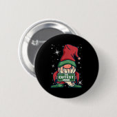 The Cutest Gnome Xmas Elf Matching Family Christma Button (Vorne & Hinten)