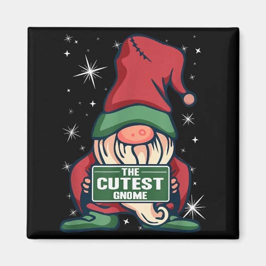 The Cutest Gnome Xmas Elf Matching Family Christma Magnet (Vorne)