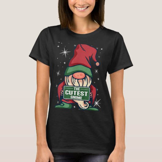 The Cutest Gnome Xmas Elf Matching Family Christma T-Shirt (Vorderseite)