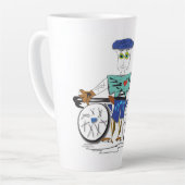"The Cyclist" - Rennen um eine Grund Latte-Tasse Milchtasse (Linke Ecke)