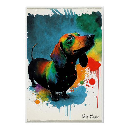The Dachshund Dog - Composition 003 Poster (Vorderseite)