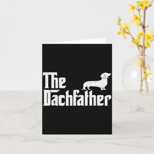 The Dachshund Funny Wiener Dog For Men Fathers Day Karte (Gelbe Blume)