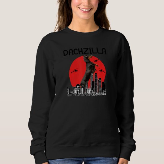 The Dachzilla Dog Featuring A Bold, Graphic Design Sweatshirt (Vorderseite)