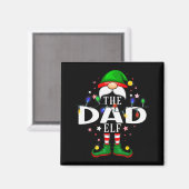 The Dad Elf Christmas Family Pajama Party Magnet (Vorderseite/Rückseite)