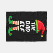 The Dad Elf Family Matching Funny Christmas Costum Fleecedecke (Vorderseite (Horizontal))