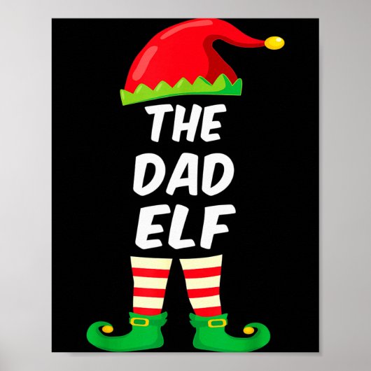 The Dad Elf Family Matching Funny Christmas Costum Poster (Vorne)