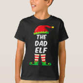 The Dad Elf Family Matching Funny Christmas Costum T-Shirt (Vorderseite)