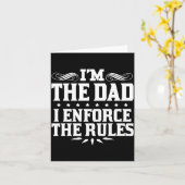 The Dad Enforce The Rules Funny Dad Gift Karte (Gelbe Blume)