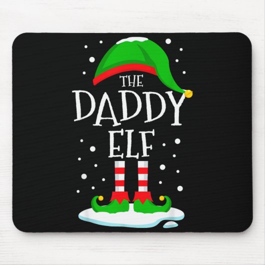 The Daddy Elf Christmas Family Matching Xmas Dad G Mousepad (Vorne)