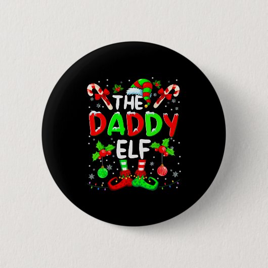 The Daddy Elf Costume Pajamas Pjs Christmas Xmas M Button (Vorderseite)