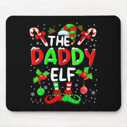 The Daddy Elf Costume Pajamas Pjs Christmas Xmas M Mousepad (Vorne)