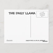 THE DAILY LLAMA POSTKARTE (Rückseite)