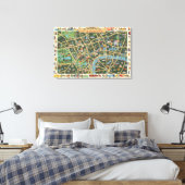 The Daily Telegraph Picture Map London Leinwanddruck (Insitu (Schlafzimmer))