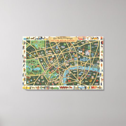 The Daily Telegraph Picture Map London Leinwanddruck (Vorderseite)