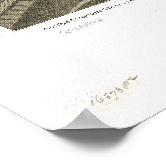 The Dalles Oregon 1884 Antique Panoramic Map Poster (Ecke)