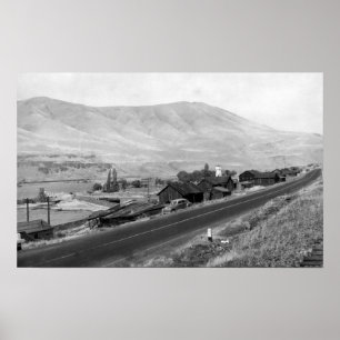 The Dalles, Oregon Indian Village View Fotograp Poster