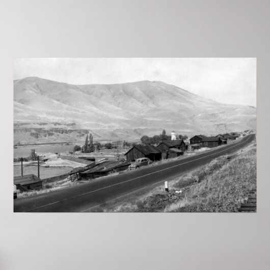 The Dalles, Oregon Indian Village View Fotograp Poster (Vorne)